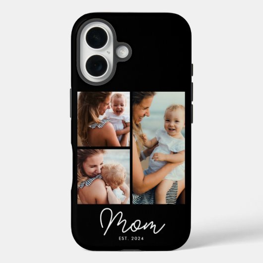 Mom Established スクリプト ブラック 3 写真 Case-Mate iPhoneケース (裏面)