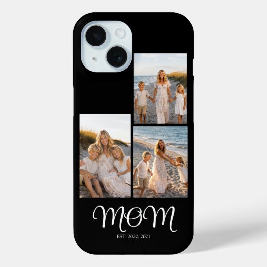 Mom Established スクリプト ブラック 3 写真 Case-Mate iPhoneケース (裏面)