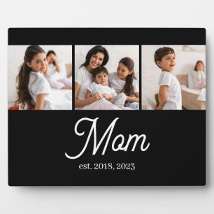 Mom Established スクリプト 黒 3 写真 フォトプラーク