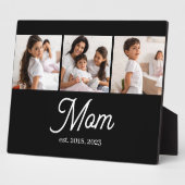 Mom Established スクリプト 黒 3 写真 フォトプラーク (側面)