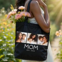 Mom Established タイポグラフィー ブラック 3 枚の写真