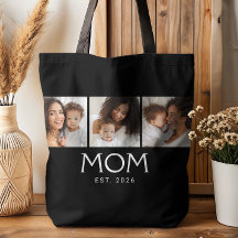 Mom Established タイポグラフィー ブラック 3 枚の写真