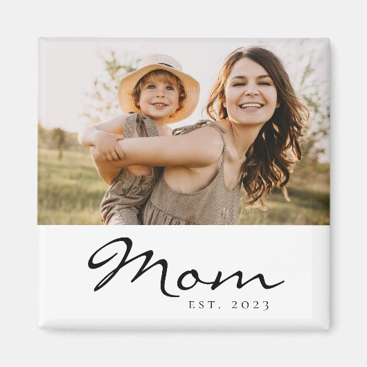 Mom Established フォトギフト マグネット (正面)