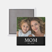 Mom Established フォト マザーズデイ マグネット (正面/裏面)