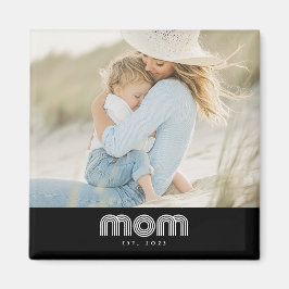 Mom Established フォト マザーズデー マグネット