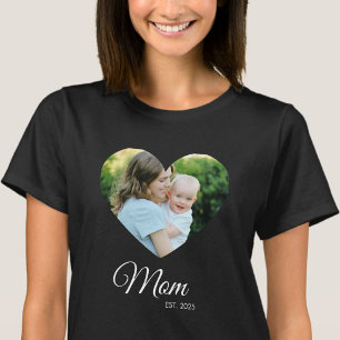 *Mom Established フォト 母の日ギフトTシャツ Tシャツ