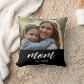 Mom Established フォト 母の日 クッション (ブランケット)
