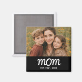 Mom Established フォト 母の日 マグネット (正面/裏面)