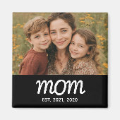 Mom Established フォト 母の日 マグネット (正面)