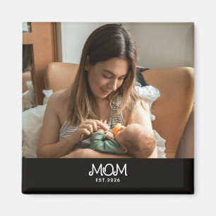 Mom Established フォト 母の日 マグネット