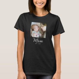 Mom Established フォト 母の日 Tシャツ