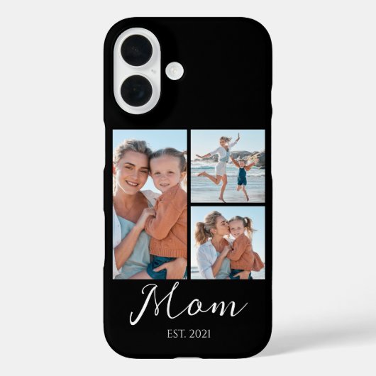 Mom Established ブラック 3 写真  Case-Mate iPhoneケース (裏面)
