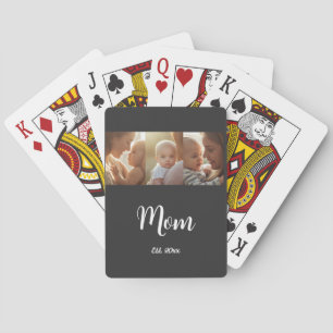 Mom Established モダンスクリプト ブラック 3 写真 トランプ