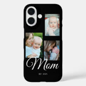 Mom Established モダンスクリプト ブラック 3 写真 Case-Mate iPhoneケース (裏面)
