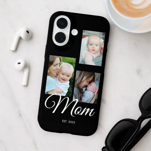 Mom Established モダンスクリプト ブラック 3 写真 Case-Mate iPhoneケース
