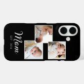 Mom Established モダンスクリプト ブラック 3 枚の写真 Case-Mate iPhoneケース (裏面 (横))