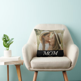 Mom Established モダンスクリプト 写真 クッション
