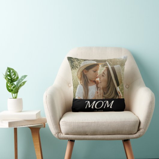 Mom Established モダンスクリプト 写真 クッション (椅子)