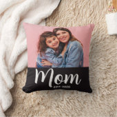 Mom Established モダンスクリプト 写真 クッション (ブランケット)