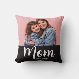 Mom Established モダンスクリプト 写真 クッション