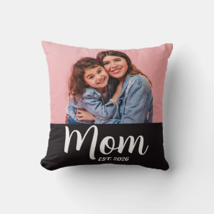 Mom Established モダンスクリプト 写真 クッション