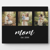 Mom Established モダンスクリプト 3枚の写真 フォトプラーク (正面)