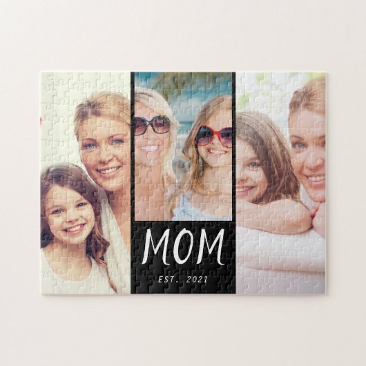 Mom Established モダンスクリプト 3 写真 ジグソーパズル (横)