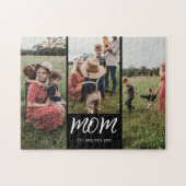 Mom Established モダンスクリプト 3 枚の写真 ジグソーパズル (横)