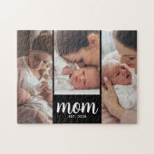 Mom Established モダンスクリプト 3 枚写真 ジグソーパズル (横)