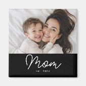 Mom Established 写真 母の日 マグネット (正面)