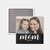 Mom Established 写真 母の日 マグネット (正面/裏面)