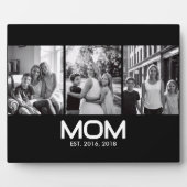 Mom Established 太字ブラック 3 写真 フォトプラーク (正面)