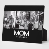 Mom Established 太字ブラック 3 写真 フォトプラーク (側面)