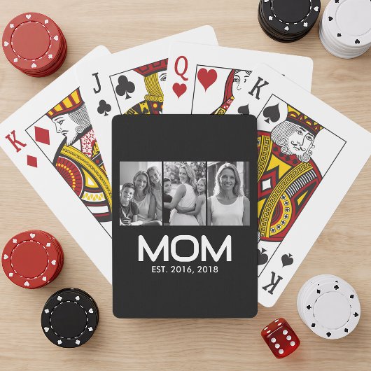 Mom Established 太字 ブラック 3 写真 トランプ