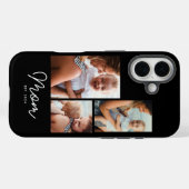 Mom Established 文字 黒 3 枚の写真 Case-Mate iPhoneケース (裏面 (横))