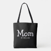 Mom Established 新しいママへのギフト トートバッグ (裏面)