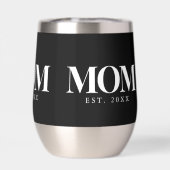 Mom Established 新しいママへのギフト 白いタイポグラフィ (背面)