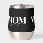 Mom Established 新しいママへのギフト 白いタイポグラフィ (正面)