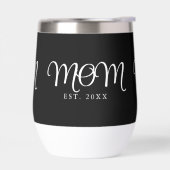 Mom Established 新しいママへのギフト 白抜きスクリプト (左面)