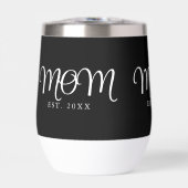 Mom Established 新しいママへのギフト 白抜きスクリプト (正面)