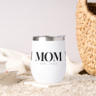 Mom Established 新しいママへのギフト 黒いタイポグラフィ