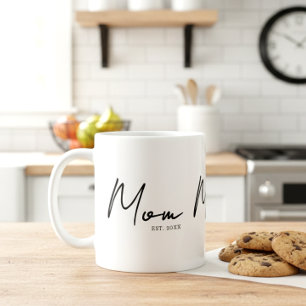 Mom Established 新しいママ ギフト コーヒー コーヒーマグカップ