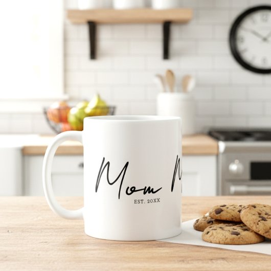 Mom Established 新しいママ ギフト コーヒー コーヒーマグカップ