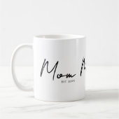 Mom Established 新しいママ ギフト コーヒー コーヒーマグカップ (左)