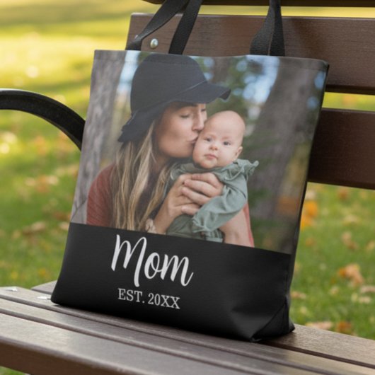 Mom Established 母の日フォトギフト トートバッグ