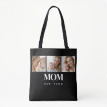 MOM Established 白いタイポグラフィー 3枚の写真