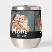 Mom Established 遊び心あふれる太字テキスト 3 写真 ブラック (正面)