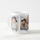 Mom Established 3枚フォトコラージュ コーヒーマグカップ (正面左)