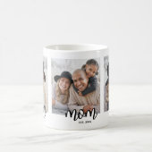 Mom Established 3枚フォトコラージュ コーヒーマグカップ (中央)