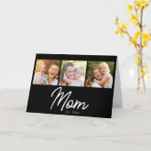 Mom Established 3 写真 スクリプト ブラック カード (黄色い花)